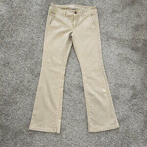 American Eagle Women's Stretch Kick Boot Khaki Pants Size: 6 Short